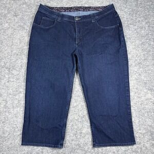Riders by Lee Denim Capris Indigo Blue Cropped Jeans Womens 16P